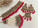 Hot Pink Pakistani Choker Set