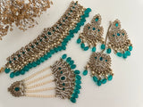 Teal Green Pakistani Choker Set