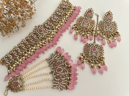 Pink Pakistani Choker Set