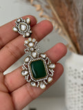 Green Victorian Diamond Earrings