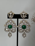 Green Victorian Diamond Earrings