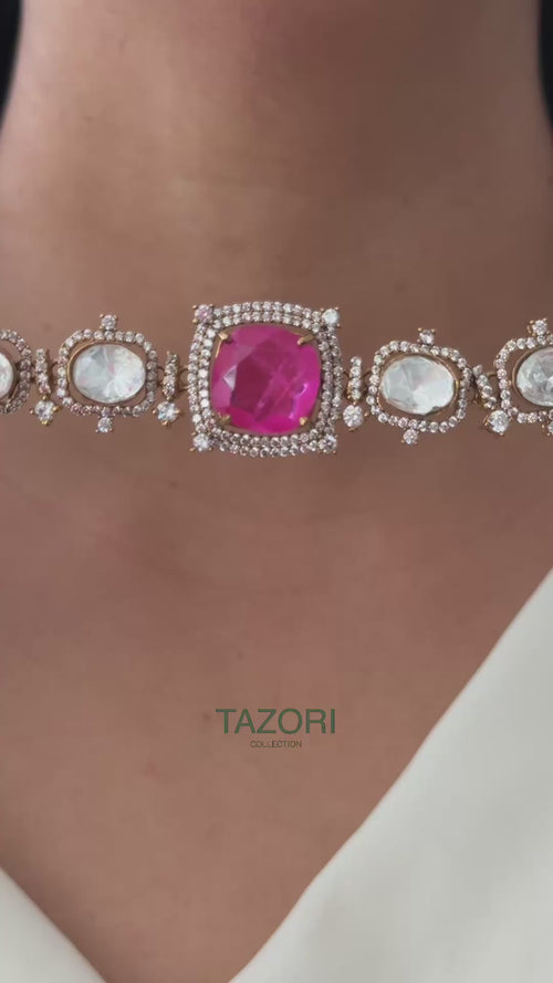 American Diamond Necklace Set