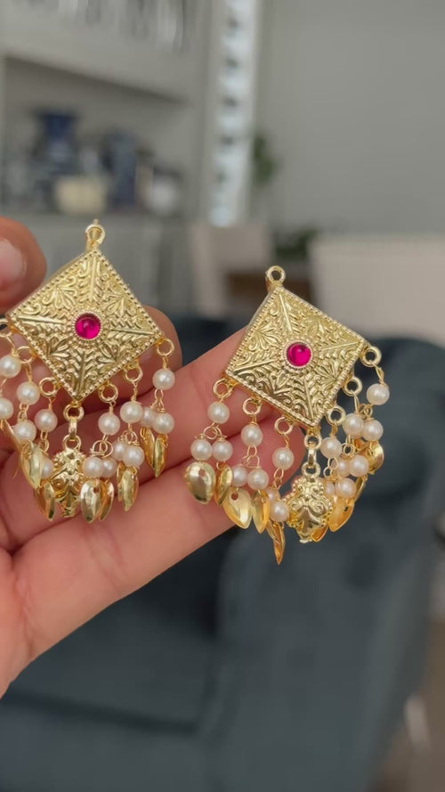 Traditional pipple patti earrings