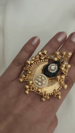 Kashmiri ghoongro Adjustable Ring