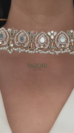 Mirror Pearl Choker Set