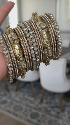 Gold Bangle stack Set