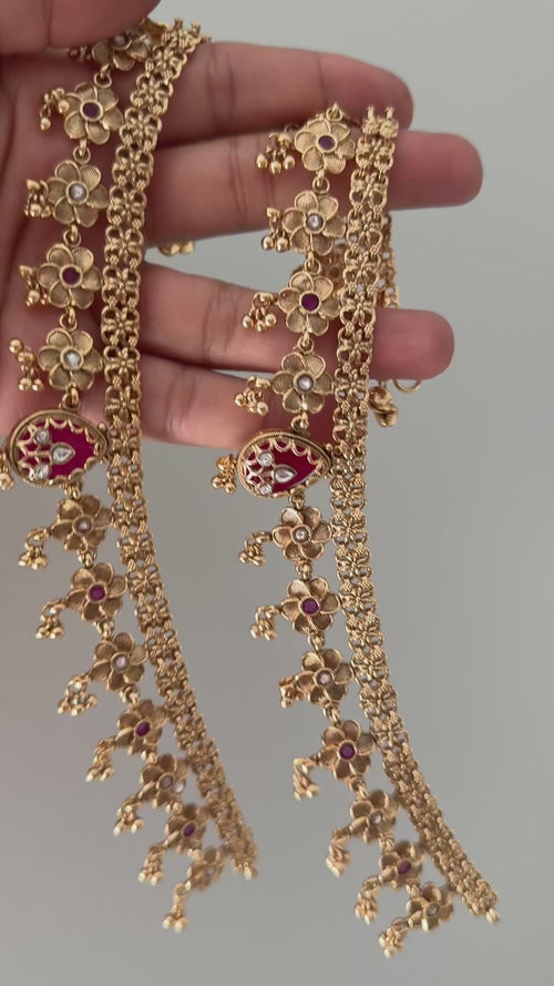 Gold imitation bridal anklets