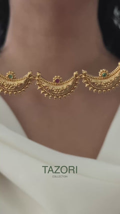 Chand Gold Choker/necklace Set