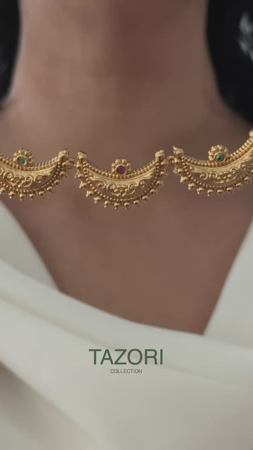 Chand Gold Choker/necklace Set