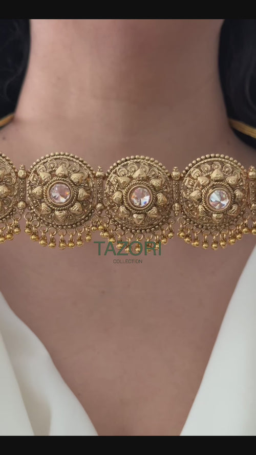 Shahi Gold imitation Choker Set