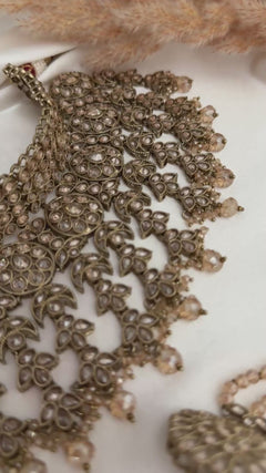 Bridal Gold polki Kundan Necklace Set