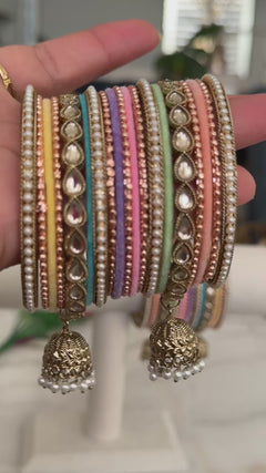 Pastel multicolor bangles Set