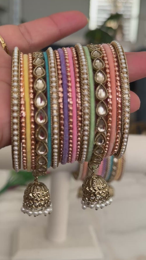 Pastel multicolor bangles Set